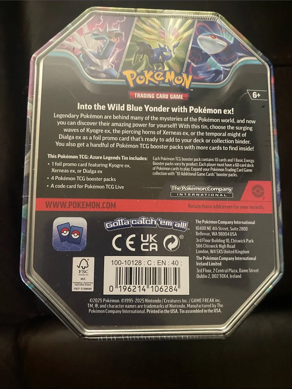 Pokemon Xerneas EX Collector Tin - Blue, Gold, Purple, Pink, Red